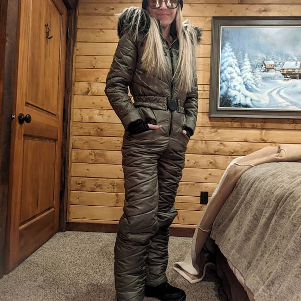 White Slim Ski Suit Jumpsuit
