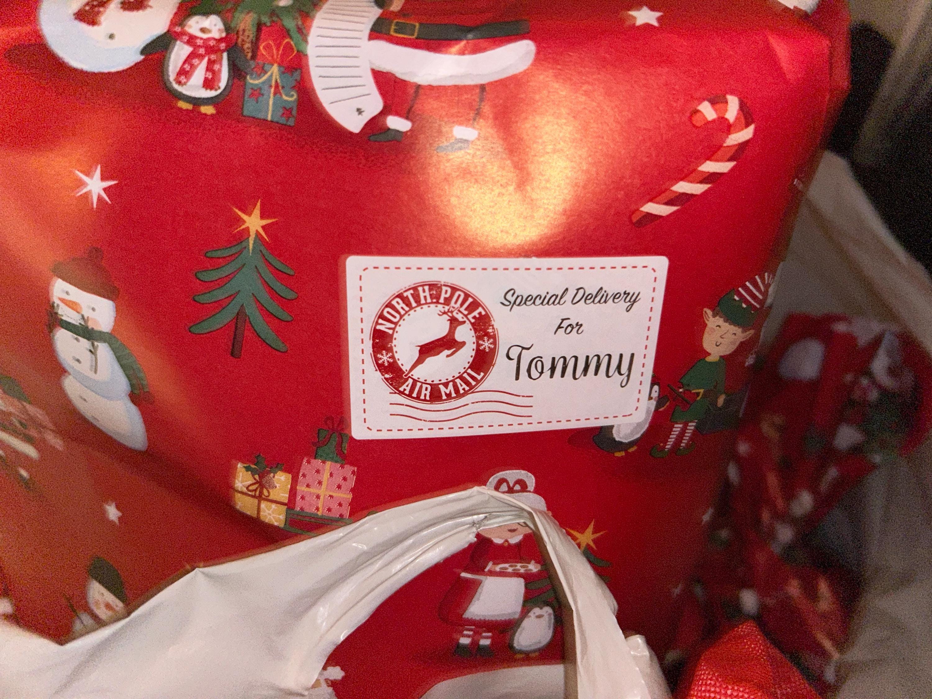 Personalised Special Delivery From Santa Christmas Present Stickers Gift Labels