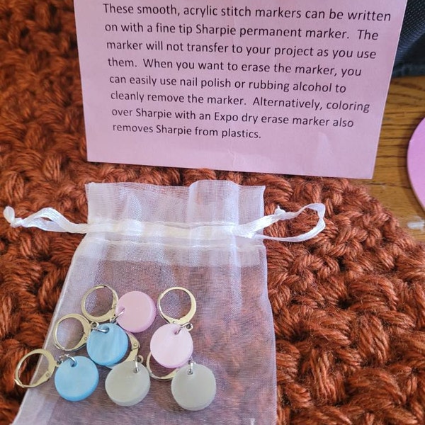 Erasable Pattern Reminder Stitch Markers Knitters Helper Knitting ...