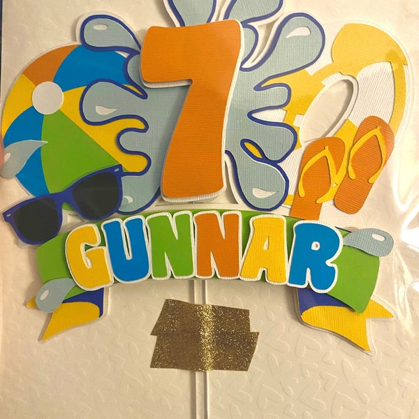 Water Balloon Pool Party Cake Topper | Summer Theme Party | Pool Party ...