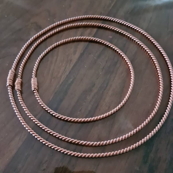 Copper Tensor Ring Trio – Sacred Geometry Meditation Rings – Handmade ...