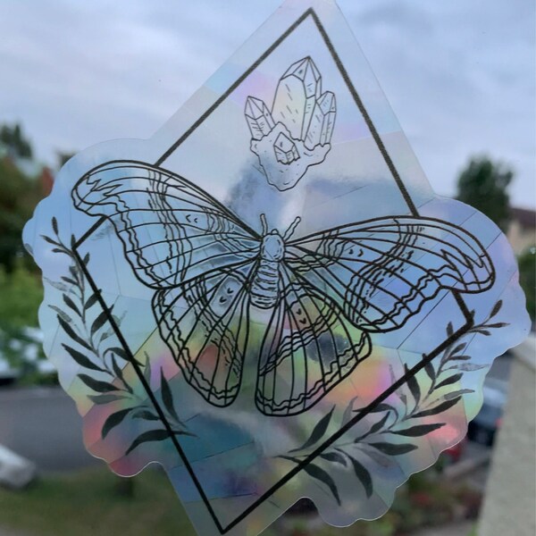 Moth Suncatcher | Window Decal | Rainbow Maker | Prism | Vinyl - Etsy