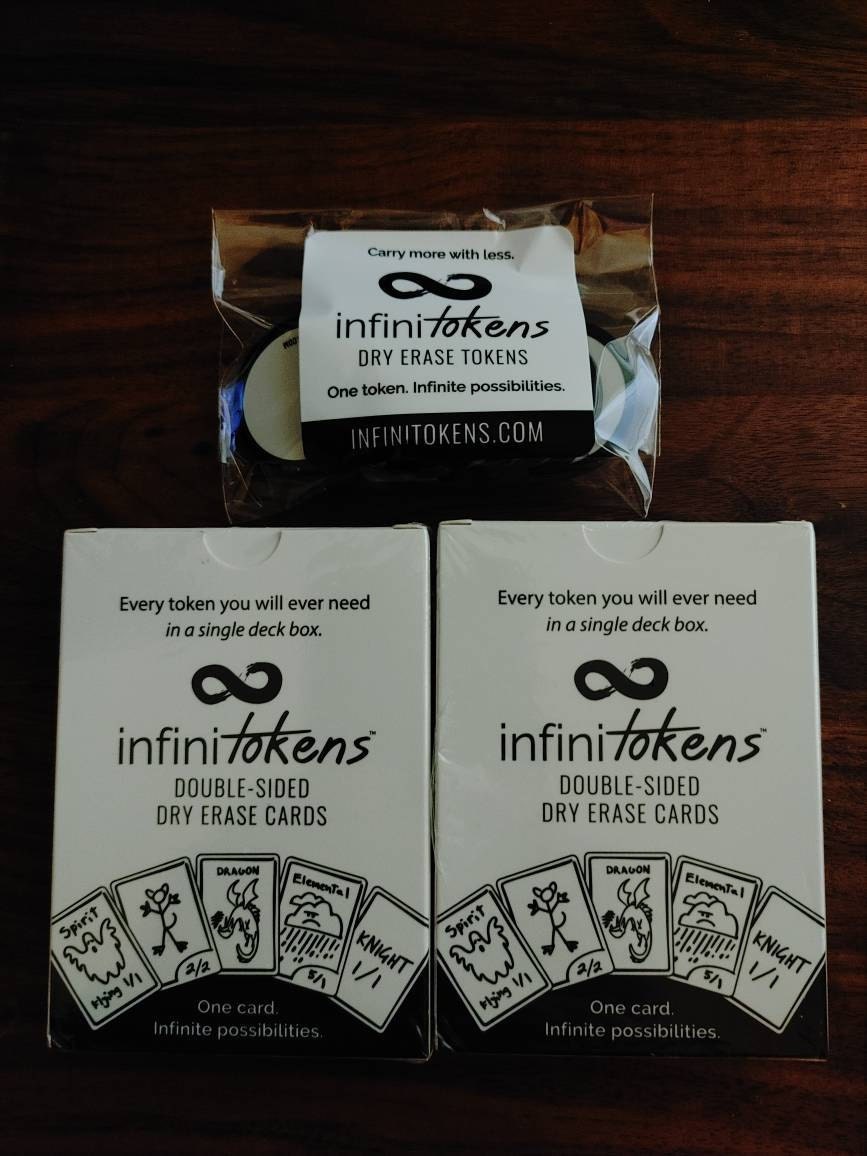 Dry Erase Counters/Tokens/Ability counters - Erasable, Reusable discs for games like Magic the Gathering and RPGs.