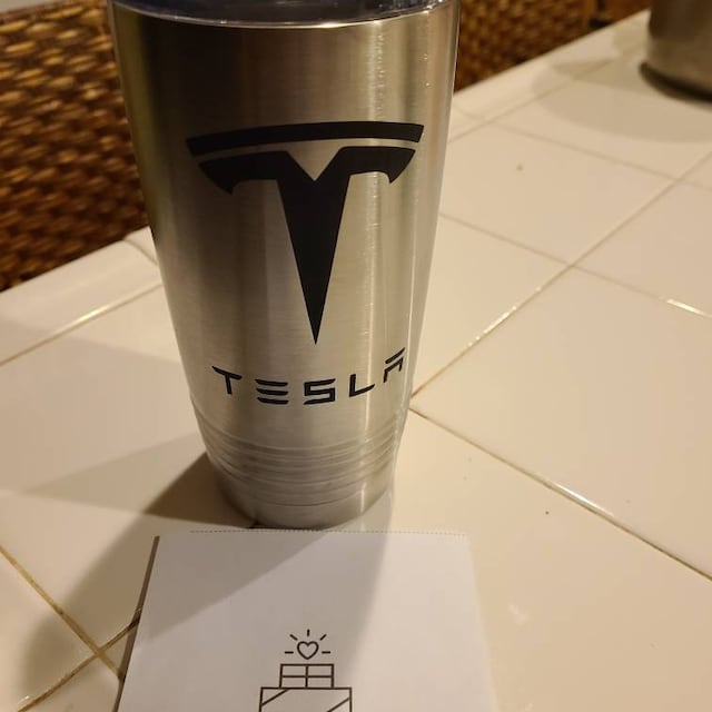 CafePress Tesla Travel Mug Stainless Steel Travel Mug, Insulated 20 oz.  Coffee Tumbler