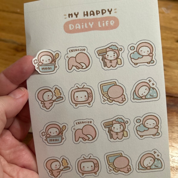 Cute Daily Life Digital Planner Stickers for Goodnotes Planner/ Daily ...