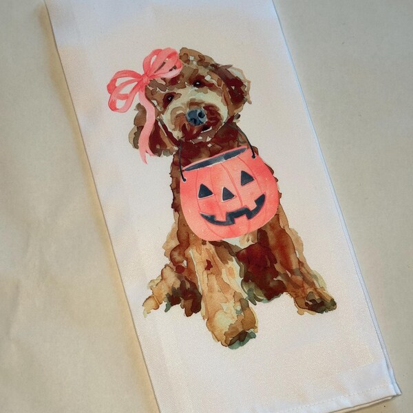 Set of 3 Watercolor Rudolph Bernedoodle Bernese Doodle Goldendoodle