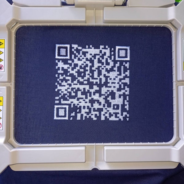 Custom QR Code Embroidery Design (digital File) - Etsy
