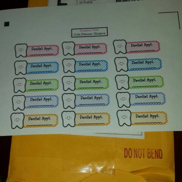 Dentist Appointment Planner Sticker - Etsy
