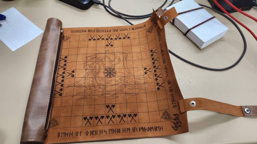 Hnefatafl | Viking Chess (New Colors and 2 Sizes Available) Portable Roll-up Game - Personalized - A Very Unique Gift