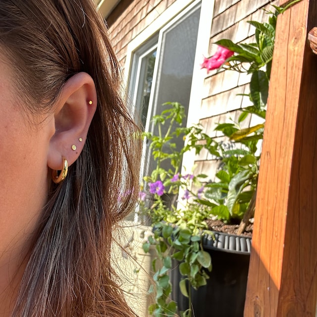 20G 4MM Stainless Stud Earrings Flat Back Earrings for Women Men Cubic  Zirconia Cartilage Stud Earrings Sparkle CZ Crystal Ball Stud Earrings  Helix