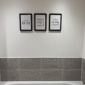 Bathroom Print Unframed Print Poster Home Décor Gift Typography Prints Gift Unframed Minimalist ...