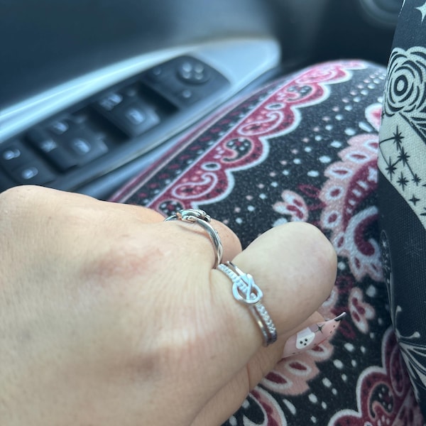 To My Bestie True Friendship Double Band Knot Ring Wear It as A ...