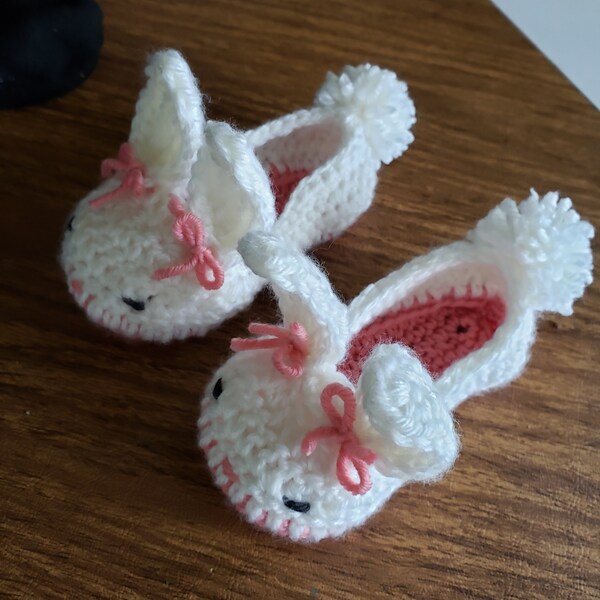 CROCHET PATTERN #204 Baby Booties Bunny Slipper - Instant Download ...