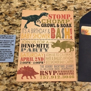 Dinosaur Birthday Invitations Dinosaur Birthday Invitation Etsy 日本