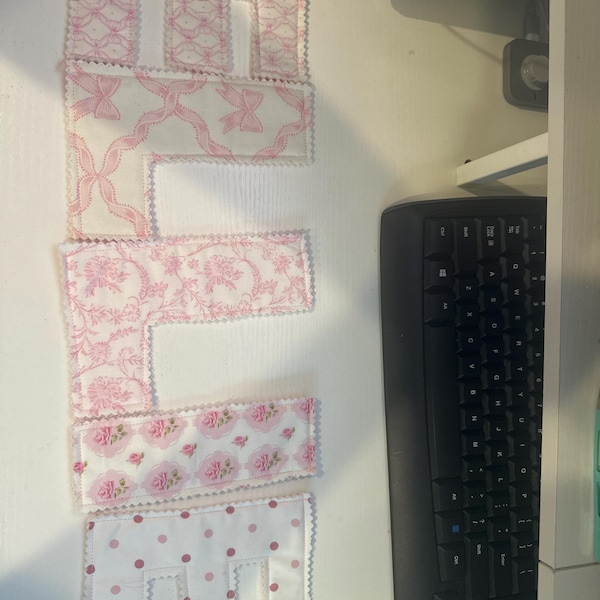 7 Inch Block Fabric Alphabet Letters (A-Z) and Numbers (0-9) - Digital ...