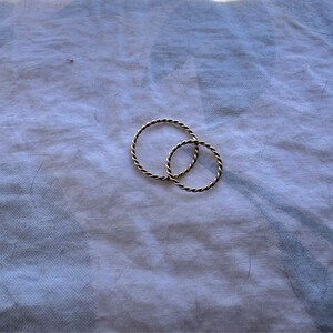 Solid Gold Braided Rope Ring, Dainty Twist Ring, 1.2mm Twisted Rope ...