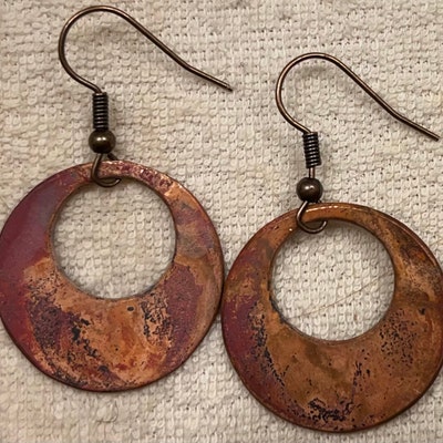 thumbnail image 2 of 6 Pure Copper Big Fancy French Hook Fishhook Earring Findings With Loop - Bedazzlinbeads 2 of 6