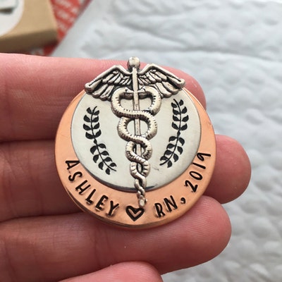 Nursing Graduation Pin RN Pin BSN Nurse Pin Personalized Custom Pin for ...