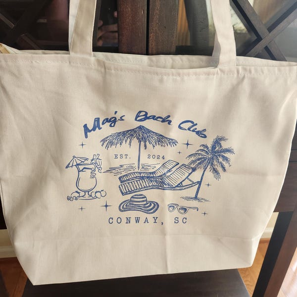 Custom Beach Bachelorette Tote Bag, Beach Bride Gift, Bride Beach Bag ...