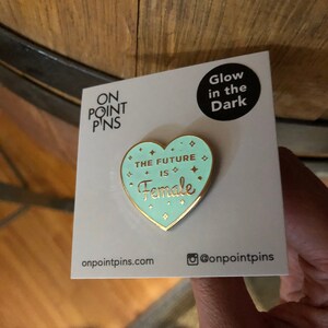 The Future is Female White and Gold Pin Feminist Feminism Hard Enamel ...