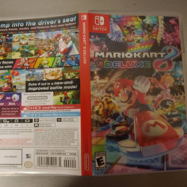 Mario Kart 8 Deluxe Replacement Cover & Case: Double-sided 