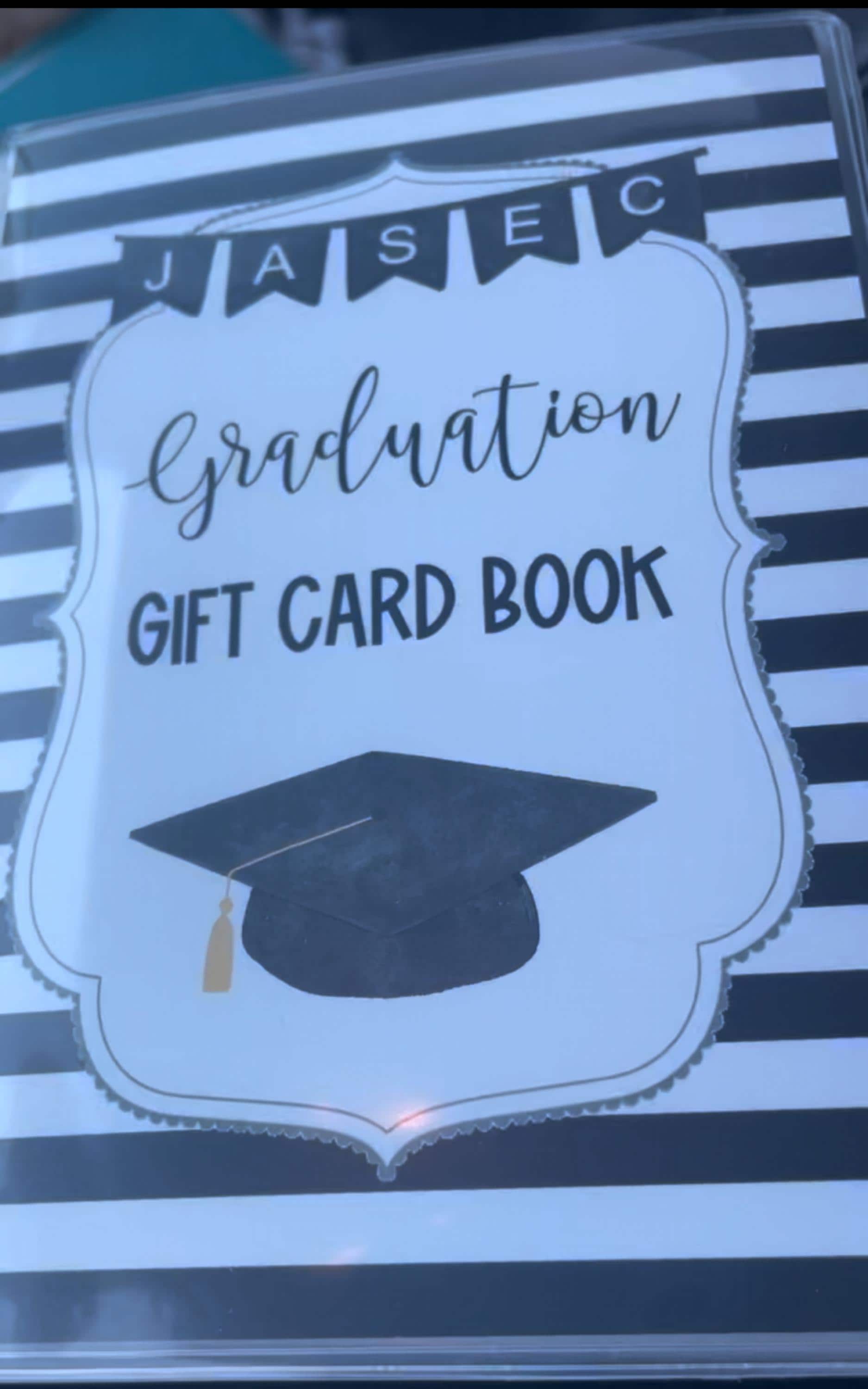 Graduation Gift Card Book, 4x6 Graduation Gift Card Holder, Birthday Gift for Teenagers, College Gift, Build Your Own BYO Gift Card Book