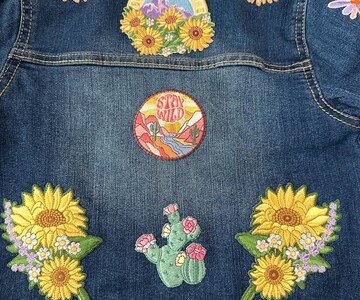 Iron On Patch - Embroidered Patches for Jackets - Your Choice of Patch - SOO Many Styles :)  Cute VSCO - Trendy - Wildflower + Co. DIY Gifts