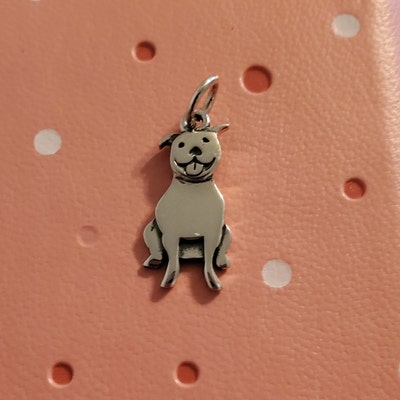 Pitbull Charm, Sterling Silver Pitbull Charm,pit Bull Dog Jewelry