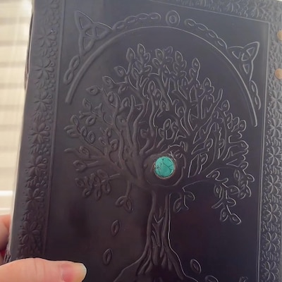 Leather Sun and Moon Embossed With Beautiful Blue Stone Journal Diary ...