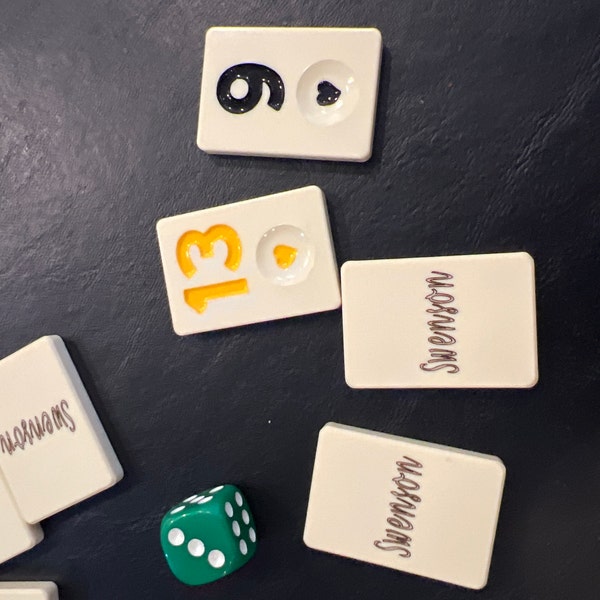 Straight Rummikub Set for Christmas - Personalized Rummikub Racks With ...