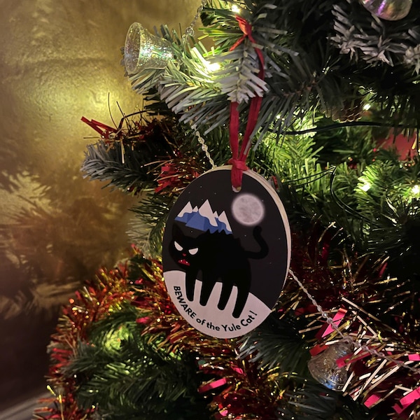 Yule Cat Printable Poster the Folklore Yule Cat Story of the Vicious Icelandic Yule Cat ...