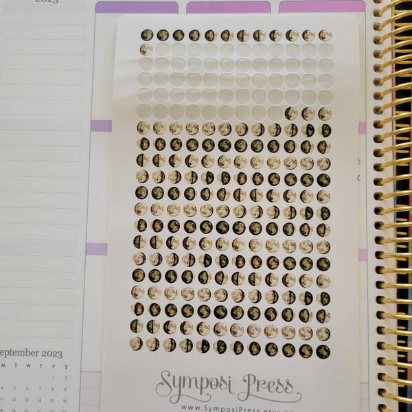 TINY MOONS - Lunar Tracking / Moon Phases - Watercolor Planner Stickers ...