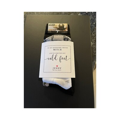 Just in Case You Get Cold Feet Label,gift for Groom,gift From Bride ...