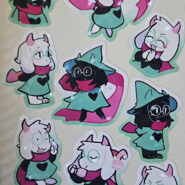 Dead Ralsei Sticker Deltarune Ralsei Waterproof Sticker Set - Chibi Character Decals for ...