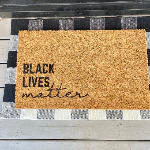  Large Outdoor Door Mat Black Lives Matter BLM Mat Cool