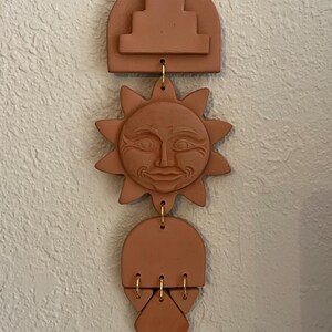 Vintage Sun Face Clay Wall Hanging: Southwestern Aztec Decor - Etsy