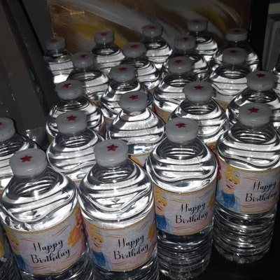 Princess Water Bottle Labels, Printable Princess Water Labels, Princess Party Water Labels ...