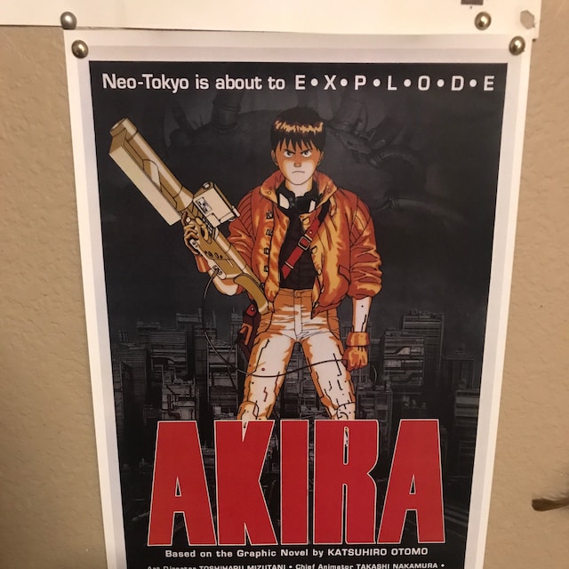OTOMO Katsuhiro Double-sided Poster (Akira Comic Art 1989