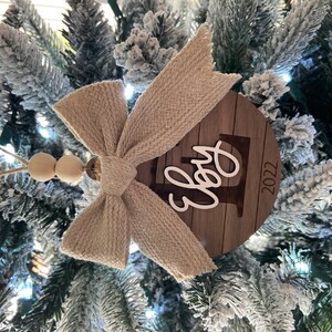 Custom Letter Name Ornament, Monogram Name Ornament, Christmas Gift 2024