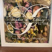 Personalized Wedding Day Gift Keepsake Display Shadowbox Split Single ...
