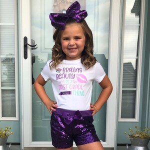 Purple Sequins Shorts Baby Girls Sparkle Sequin Shorts Girls Birthday
