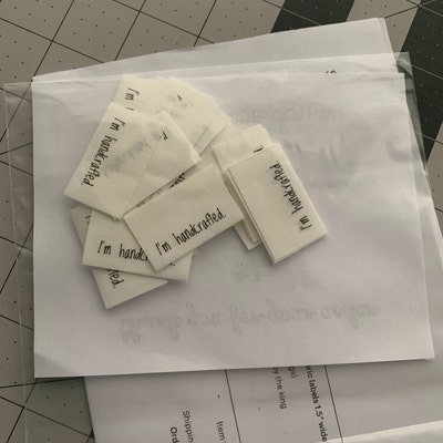 FOLD OVER PRECUT Cotton Fabric Labels 1.5 Wide - Etsy