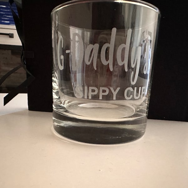 Grandpa's Sippy Cup | Whiskey Glass - Rocks Glass - Gift for Grandpa - Etsy