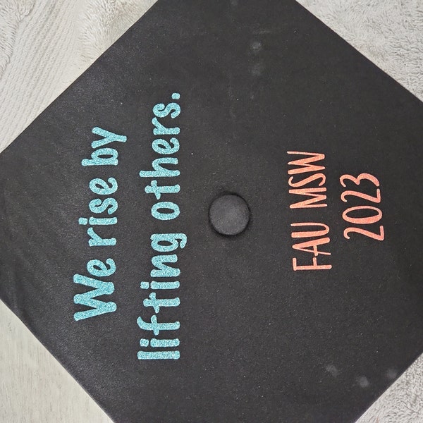 Custom Graduation Cap Iron on Transfer, Graduation Cap Decal, Custom ...