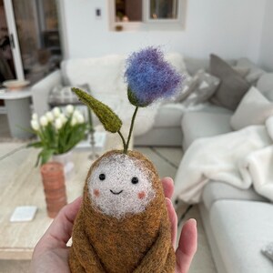 Needle Felted Shamrock & Thistle Creatures ~ Smiling Fantasy
