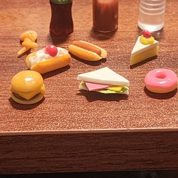 10pc Miniature Food and Drinks - Etsy