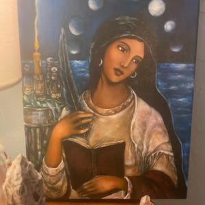Mary Magdalene Portrait: Divine Feminine Wisdom Art Print on