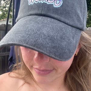 It's a hat kind of day! I ironed on my monogrammed iron-on patch to make  the cutest ball cap for my favor…