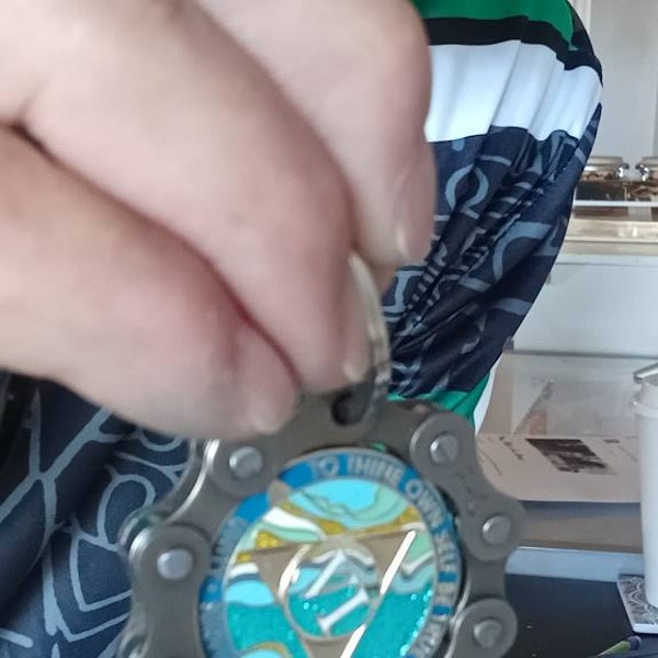Rule 62 AA Sobriety Chip Keychain - Don't Take Yourself Too Damn Serious Medallion, Bronze Key Tag - View #4