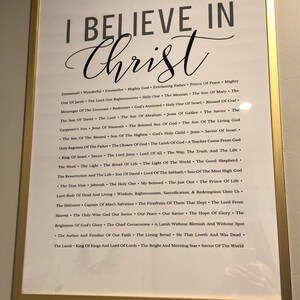 I Believe in Christ LDS Poster LDS Print LDS Wall Art - Etsy